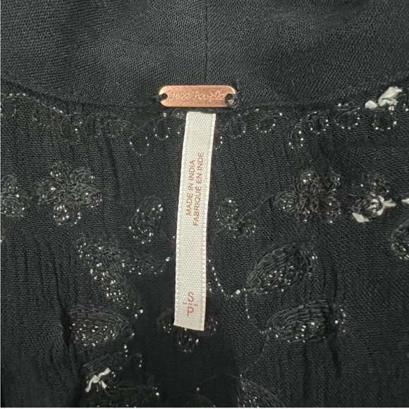 Free People Embroidered Floral Boho Fable Gauzy Midi Maxi Dress - Picture 7 of 9